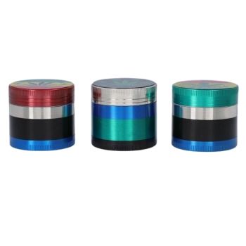 Kolorowy Grinder Crusher Młynek do Tytoniu z Liściem Konopi 4-Częściowy