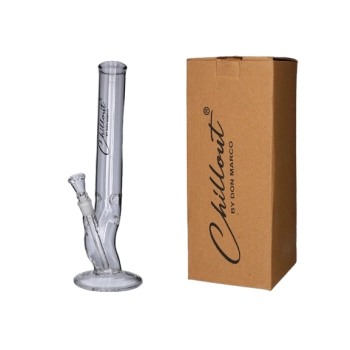 Bongo Szklane Chillout 40 cm Profilowane Fajka Wodna z Lodową Komorą