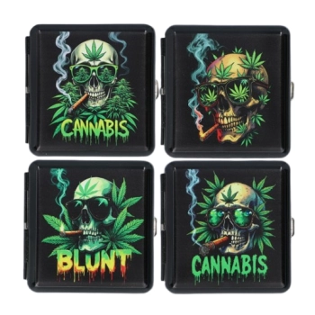 Zestaw Prezentowy Czacha Papierośnica + Zapalniczka + Kamienie i Knot