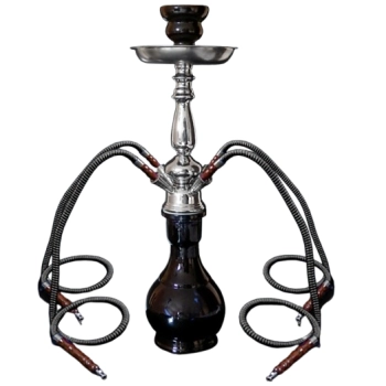 Zielona Shisha Szisza Fajka Wodna Hookah na 4 Węże o Wysokości 49 cm Eldoro