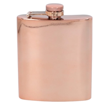 Miedź Połysk Piersiówka ze Stali Nierdzewnej 8 OZ ok. 240 ml Gentelo