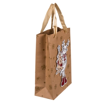 Elegancka torba prezentowa kraftowa 24x18x8 cm