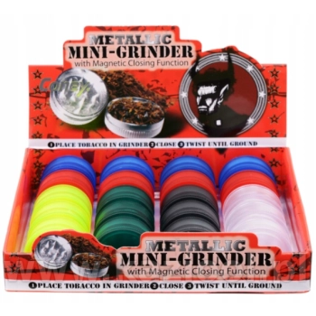 Młynek do Tytoniu Grinder Crusher Plastikowy w Jednolitym Kolorze bez Wzoru