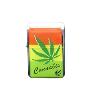 Elegancka zapalniczka benzynowa z motywem konopi Gentelo