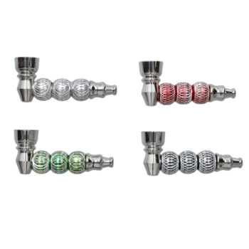 Zdobiona Krótka Fajka Metalowa Lufka Fifka 7 cm + 5 Sitek