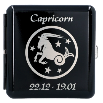 Papierośnica Metalowa z Grawerem Zodiaku Koziorożec Gentelo