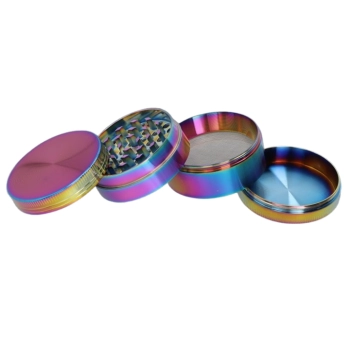 Crusher Grinder Młynek do Tytoniu Suszu Ziół CBD Tęczowy 5,5 cm