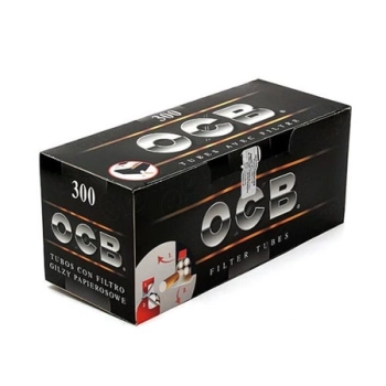 Tutki Gilzy OCB 300 szt. z filtrem – do nabijania, średnica 8 mm