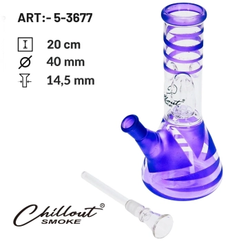 Bongo Szklane Chillout Smoke 20 cm Perkolator Lodowa Komora Fajka Wodna