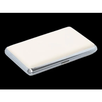 Kremowa Papierośnica Skórzana typu SLIM na Cienkie Papierosy Ecru Gentelo