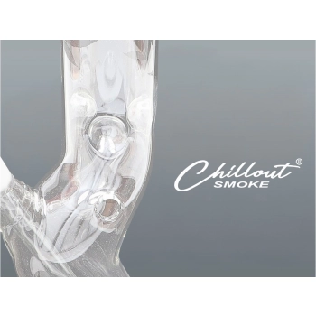 Bongo Lodowe Wygięte Chillout Smoke Wysokość 40 cm z Listkami Marihuany