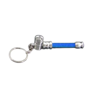 Fajka Metalowa Składana w Formie Breloka Mini do Kluczy Niebieska