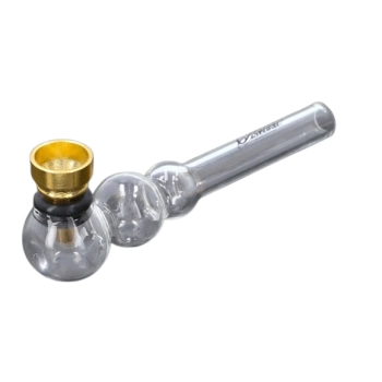 Przezroczysta Lufka Szklana 11,5 cm z Grubego Szkła Bałwanek Chillout Smoke