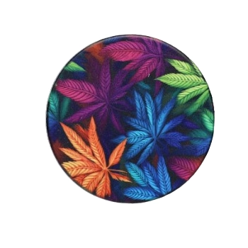 Kolorowy Młynek do Tytoniu Grinder z Kolorowymi Listkami Marihuany Ganji