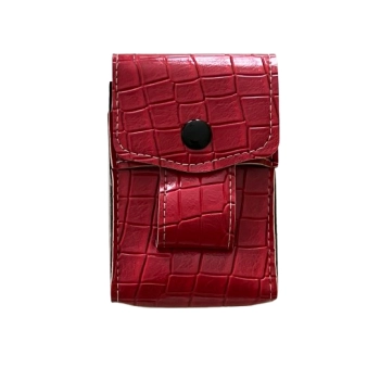 Czerwone Etui na Papierosy Pudełko na Paczkę Papierosów ze Skóry