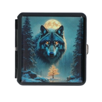 Zestaw Upominkowy z Motywem Wilka – papierośnica, zapalniczka i akcesoria