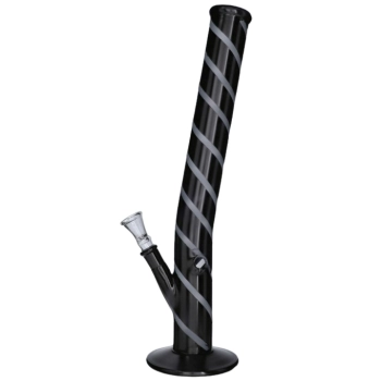 Szklane Bongo Wysokie 45 cm z Paskami - Chillout, Przezroczyste