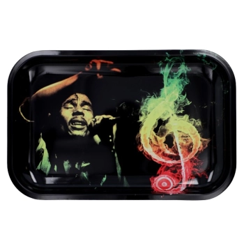 Taca Metalowa do Suszenia Tytoniu i Ziół w Stylu Reggae 27x16 cm