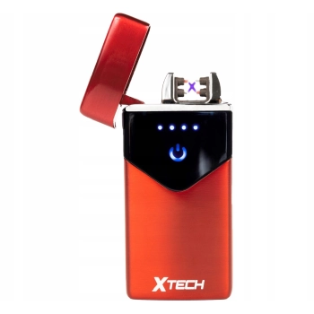Elektryczna Zapalniczka Plazmowa Ładowana na USB z Diodą LED xTech Czerwona