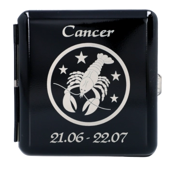 Elegancka Papierośnica z Grawerem Znaku Zodiaku Rak - Gentelo