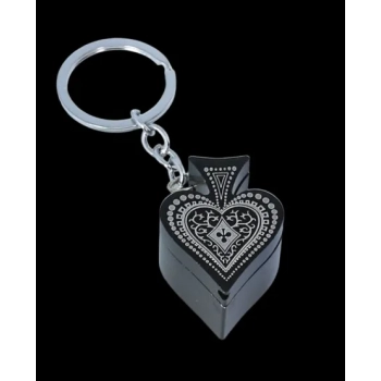 Fajka Metalowa Lufka Fifka w Kształcie Pik w Formie Breloka 4 cm Czarna