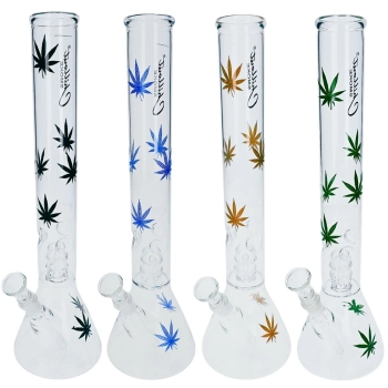 Bongo szklane Chillout Smoke Listki Marihuany 45 cm Perkolator Fajka Wodna