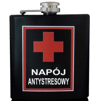 Elegancka Piersiówka ze Stali Nierdzewnej 180 ml z Antystresowym Nadrukiem