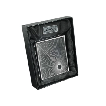 Srebrna Papierośnica z Słońcem w Opakowaniu Prezentowym Gentelo