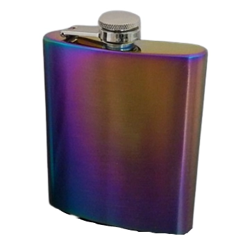 Tęczowa Piersiówka Metalowa ze Stali Nierdzewnej 8 OZ 240 ml Gentelo