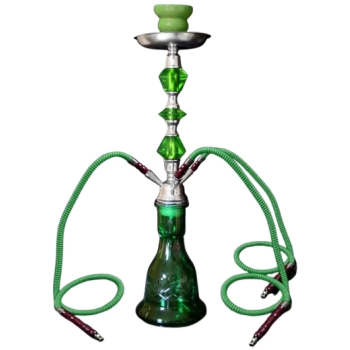 Zielona Shisha Szisza Fajka Wodna Hookah 3 Węże Wysokość 57 cm Eldoro