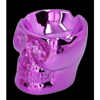 Fioletowa Otwarta Popielniczka w Kształcie Czaszki z Połyskiem Gentelo