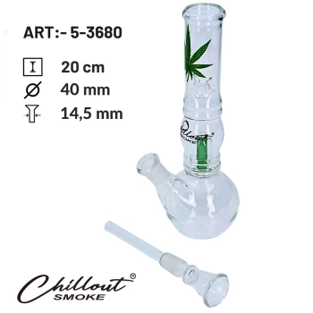 Bongo Szklane Chillout Smoke 18 cm Perkolator Lód Fajka Wodna Kolorowa