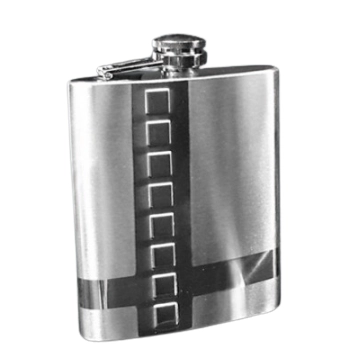 Elegancka Piersiówka Stal Nierdzewna 240ml z Krzyżem - Gentelo