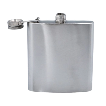 Elegancka Srebrna Piersiówka ze Stali Nierdzewnej 6 OZ ok. 180 ml Gentelo