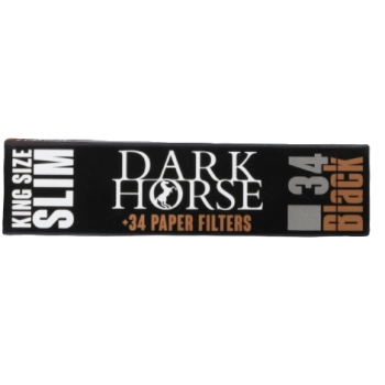 Bibułki do Zawijania Tytoniu Bletki do Skrętów + Filtry Dark Horse 34 szt.