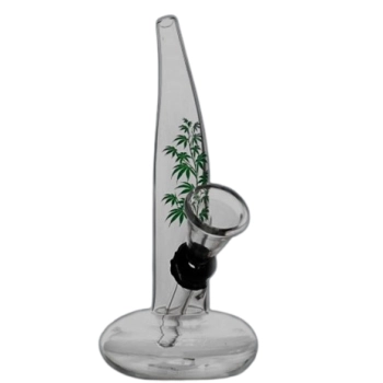 Wodna Fajka Szklana Bongo Przezroczysta 14 cm z Chillum 12 mm