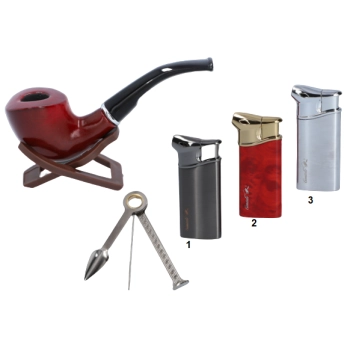 Elegancki Zestaw Fajki Drewnianej z Akcesoriami Premium