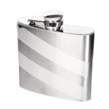 Elegancka Piersiówka Stalowa Gentelo 180 Ml W Czarnym Pudełku