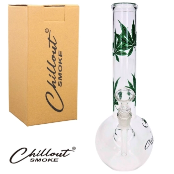 Bongo szklane Chillout Smoke 18 cm Fajka Wodna Liście Marihuany