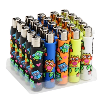 Zestaw 5 Zapalniczek Płomieniowych Krzesiwowych Atomic Candy Owls