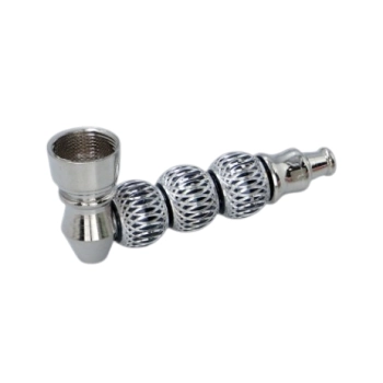 Zdobiona Krótka Fajka Metalowa Lufka Fifka 7 cm + 5 Sitek