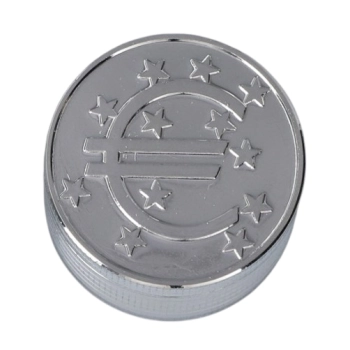 Młynek do Tytoniu Ziół Suszu CBD Grinder Crusher w Kształcie 1 euro Srebrny