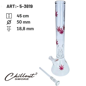 Bongo szklane Chillout Smoke Listki Marihuany 45 cm Perkolator Fajka Wodna