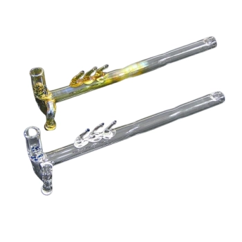 Cygarniczka Szklana Fifka Lufka na Nóżkach Trzy Kolce 16 cm Chillout Smoke