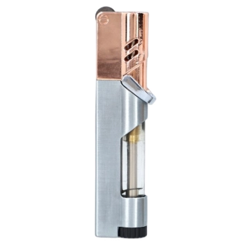 Zapalniczka Prezentowa z Krzesiwem typu Jet Gazowa z Regulacją Srebrna