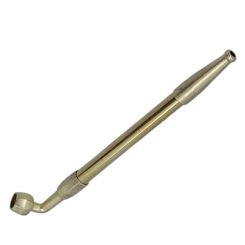 Długa Fajka Mosiężna Wydłużona Lufka do Tytoniu Ziół 15,5 cm