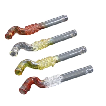 Wygięta Cygarniczka Szklana Fifka Lufka z Kożuszkiem 11,5 cm Chillout Smoke