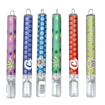 Cygarniczka Szklana Fifka Lufka ze Szczoteczką 11 cm Chillout Smoke