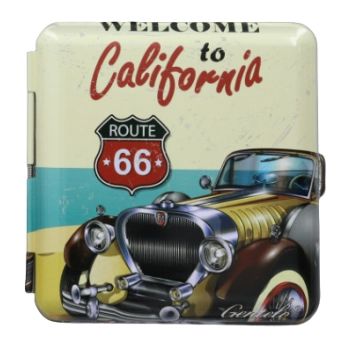 Papierośnica Metalowa z Motywem Auta Route 66 Gentelo