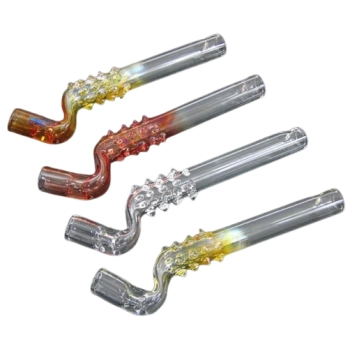 Wygięta Cygarniczka Szklana Fifka Lufka z Wężykiem 11,5 cm Chillout Smoke